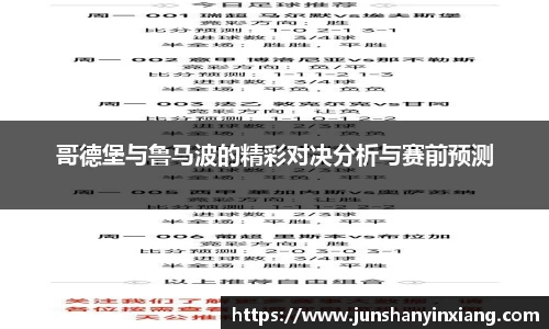 哥德堡与鲁马波的精彩对决分析与赛前预测